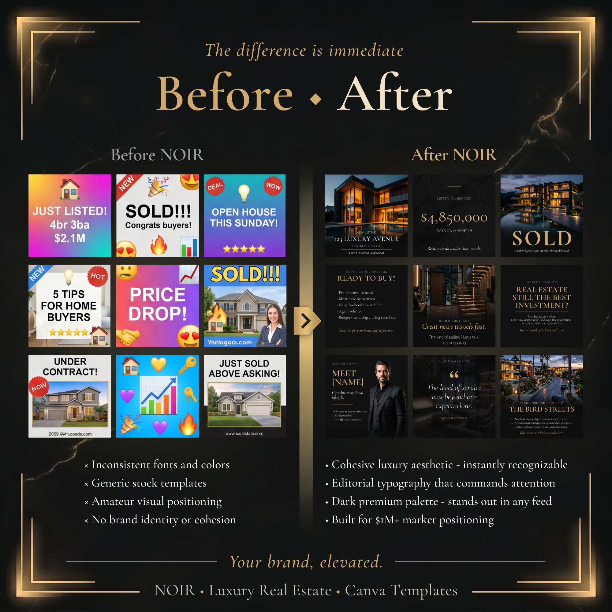 NOIR — Luxury Real Estate Instagram Pack